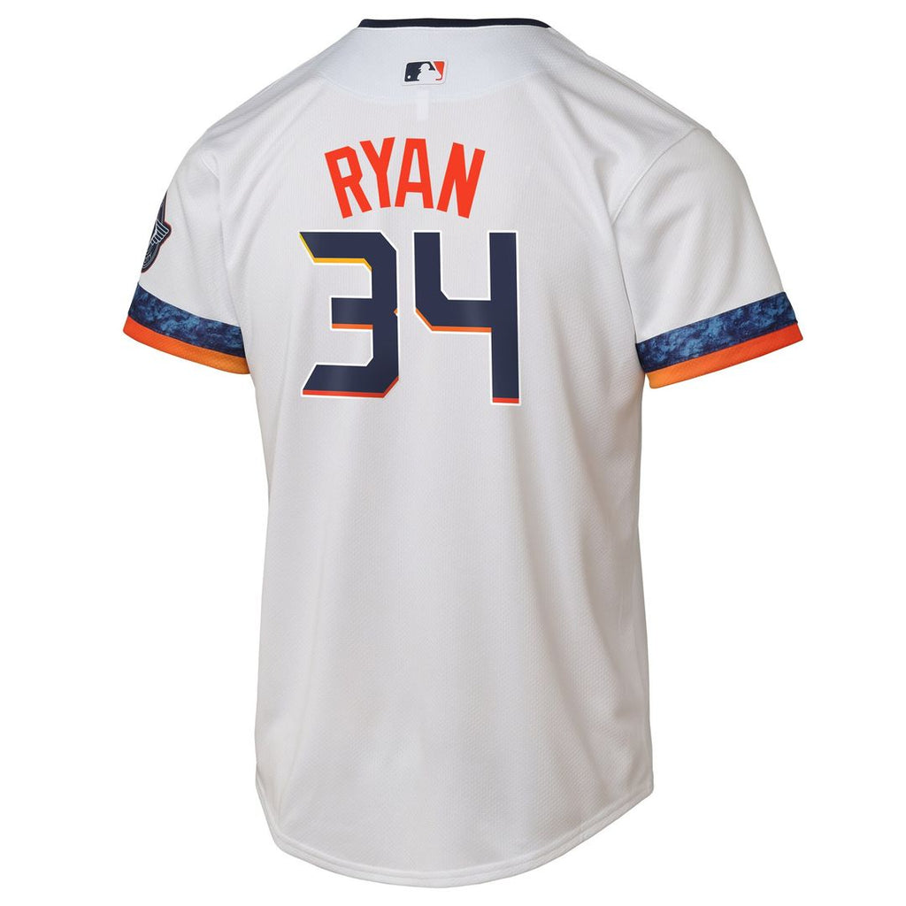 Nolan Ryan Houston Astros Nike Youth 2025 City Connect Limited Player Jersey - White Official MLB Team Apparel Baseball Fan Gear