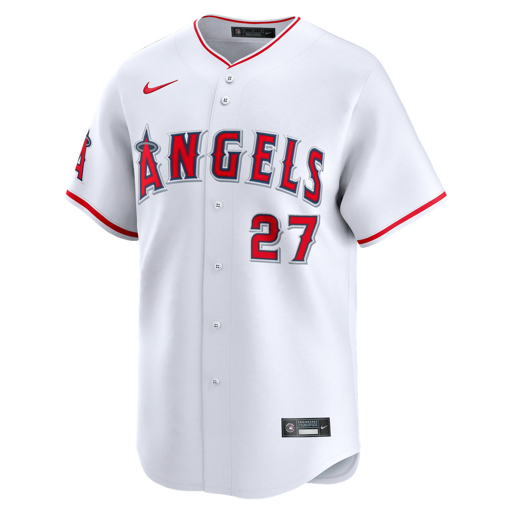 Mike Trout Los Angeles Angels Nike Home Limited Player Jersey - White Official MLB Team Apparel Baseball Fan Gear