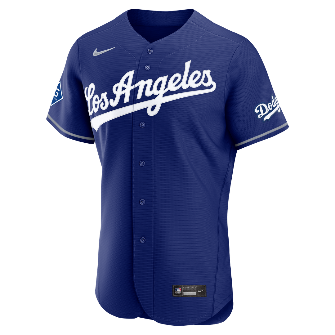 Los Angeles Dodgers Nike Home Sponsor Patch Authentic Jersey - White Official MLB Team Apparel Baseball Fan Gear
