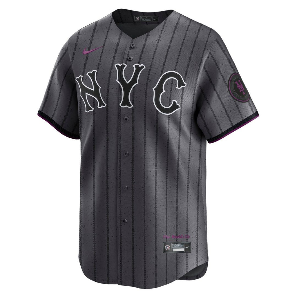 Francisco Lindor New York Mets Nike City Connect Limited Jersey - Gray Official MLB Team Apparel Baseball Fan Gear