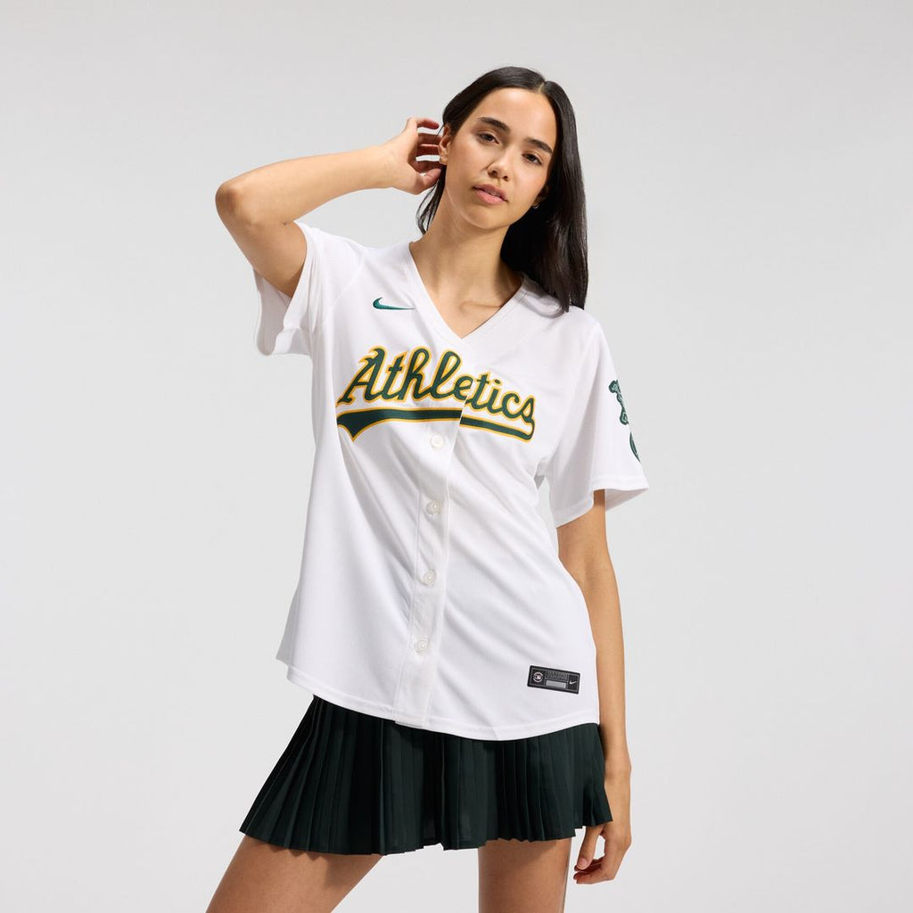 Athletics Nike Women's Home Limited Jersey – White Official MLB Team Apparel Baseball Fan Gear