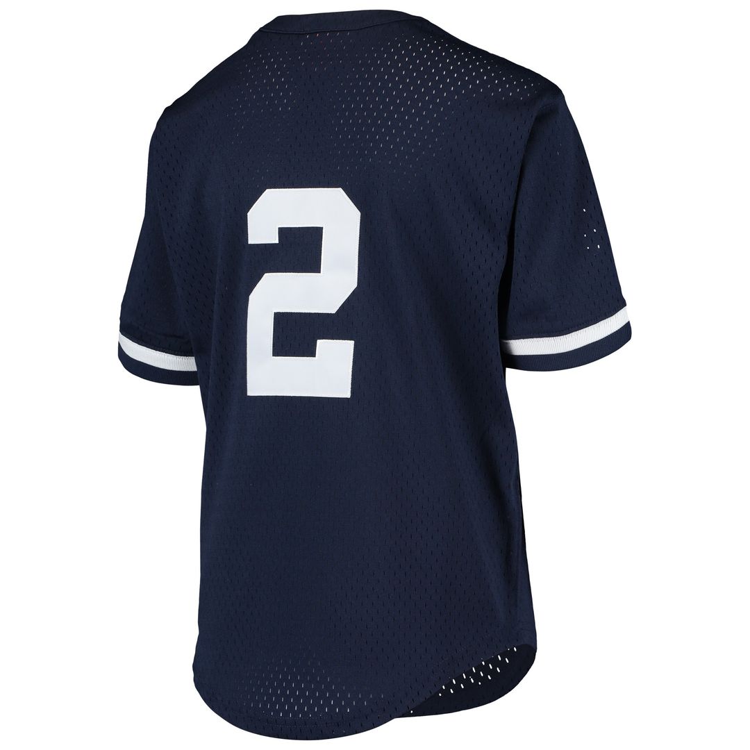 Derek Jeter New York Yankees Mitchell & Ness Youth Cooperstown Collection Mesh Batting Practice Jersey - Navy Official MLB Team Apparel Baseball Fan G