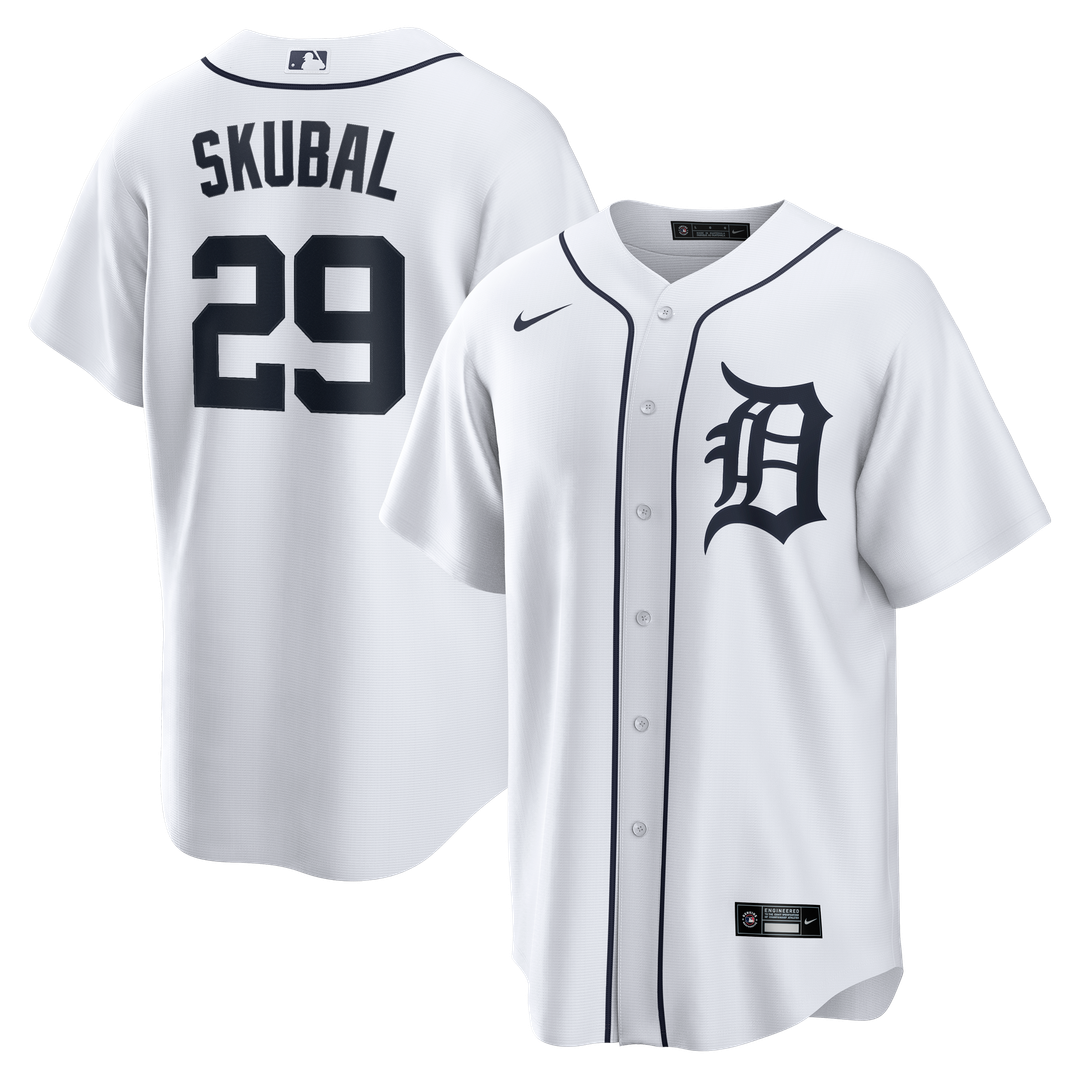 Tarik Skubal Detroit Tigers Nike Home Replica Jersey - White Official MLB Team Apparel Baseball Fan Gear