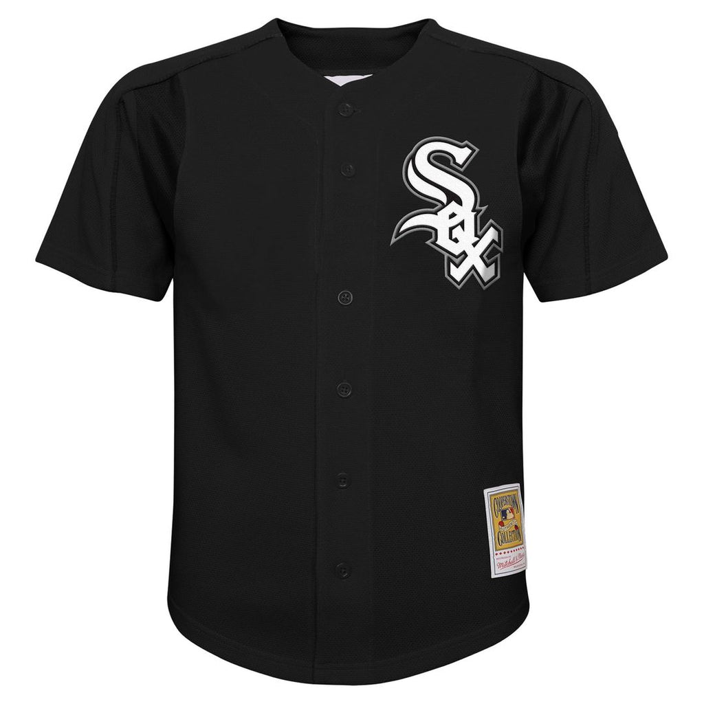 Paul Konerko Chicago White Sox Mitchell & Ness Youth Mesh Batting Practice Jersey - Black Official MLB Team Apparel Baseball Fan Gear