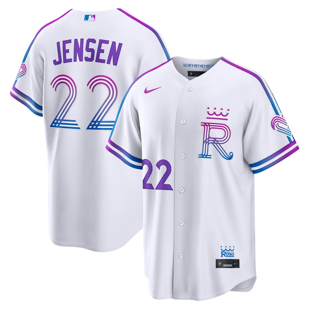 Carter Jensen Kansas City Royals Nike 2026 City Connect Stadium Jersey - White Official MLB Team Apparel Baseball Fan Gear