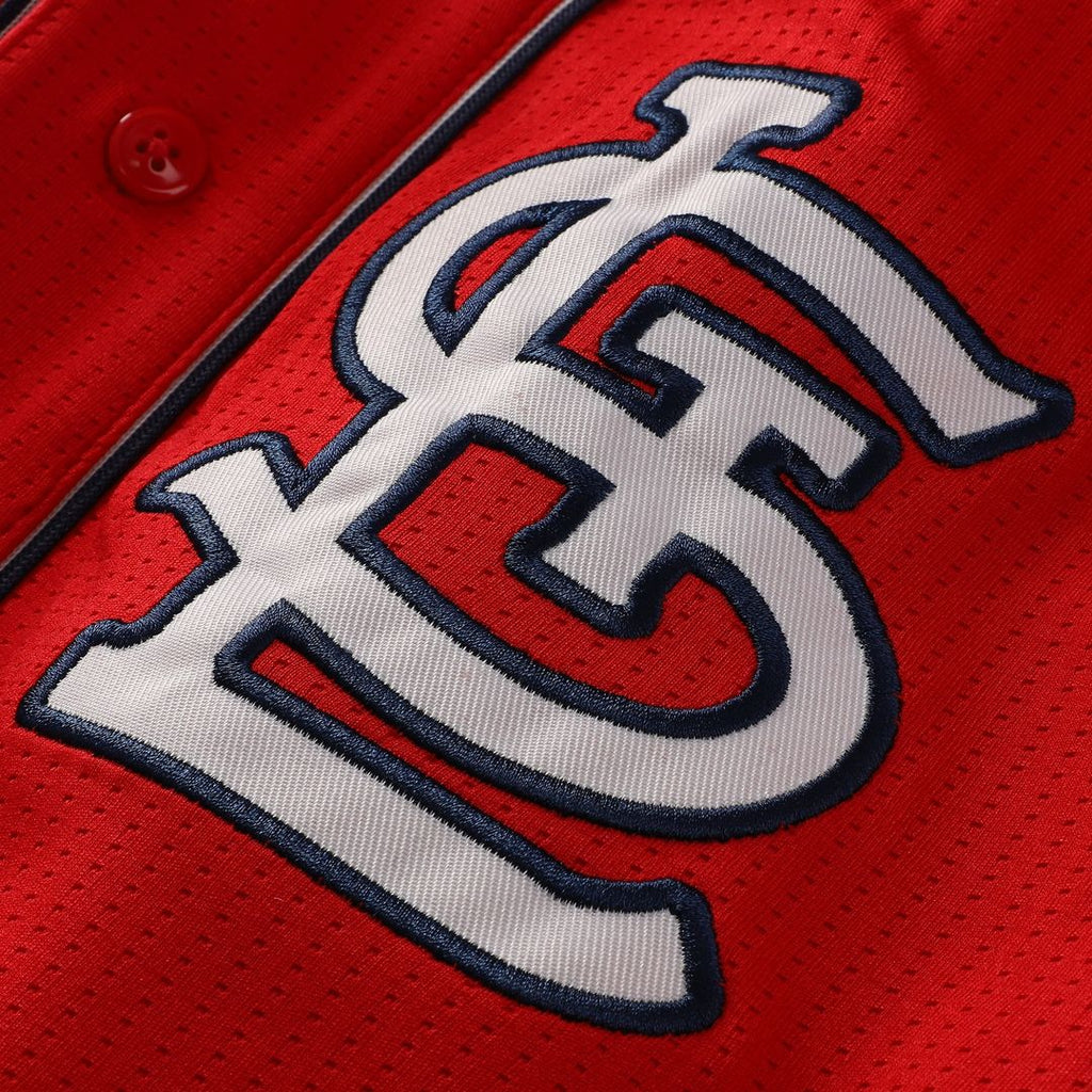 St. Louis Cardinals Stitches Team Color Full-Button Fashion Jersey - Red Official MLB Team Apparel Baseball Fan Gear