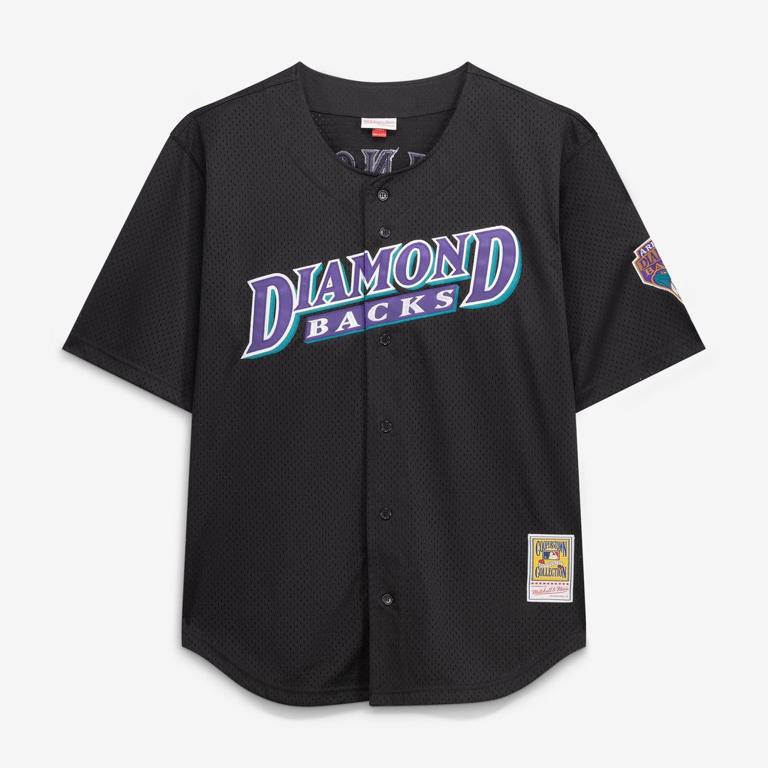 Randy Johnson Arizona Diamondbacks Mitchell & Ness Big & Tall Cooperstown Mesh Batting Practice Jersey - Black Official MLB Team Apparel Baseball Fan