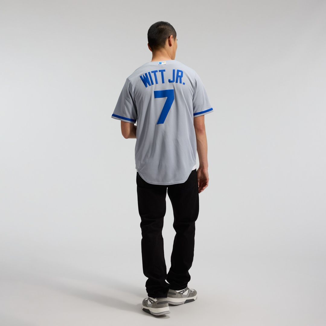 Bobby Witt Jr. Kansas City Royals Nike Road Replica Jersey - Gray Official MLB Team Apparel Baseball Fan Gear