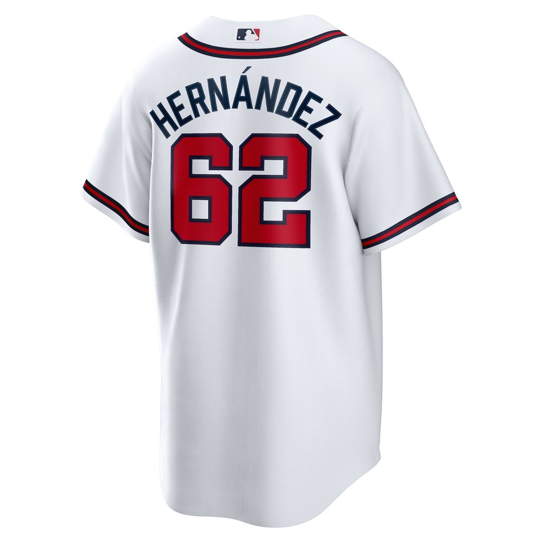 Daysbel Hernandez Atlanta Braves Nike Home Replica Jersey - White Official MLB Team Apparel Baseball Fan Gear