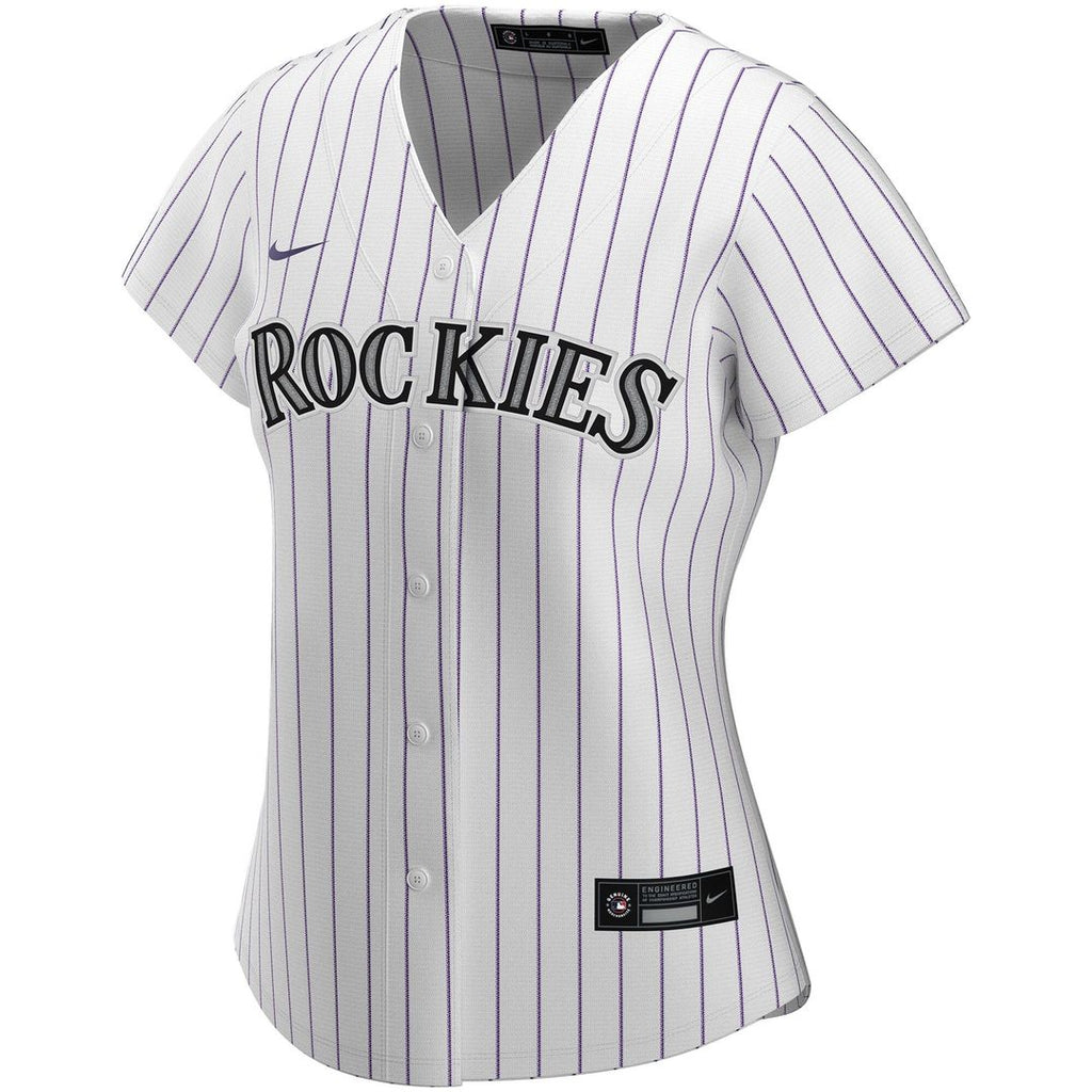 Colorado Rockies Nike Women's Home Replica Custom Jersey - White Official MLB Team Apparel Baseball Fan Gear