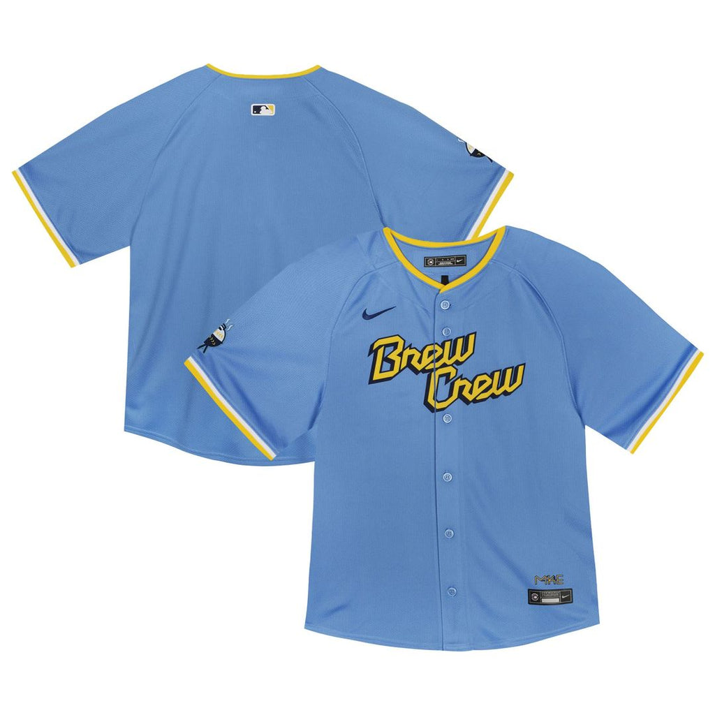 Milwaukee Brewers Nike Toddler City Connect Team Limited Jersey - Blue Official MLB Team Apparel Baseball Fan Gear