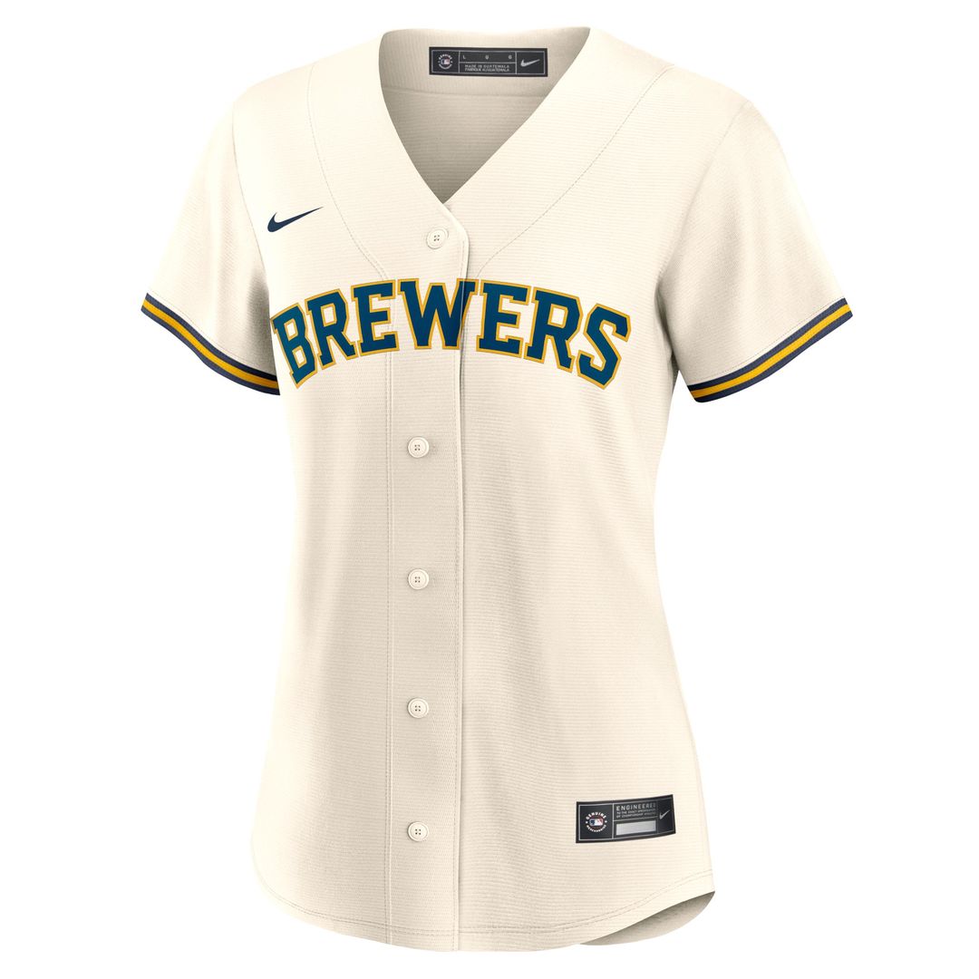 Milwaukee Brewers Nike Women's Home Replica Team Jersey - Cream Official MLB Team Apparel Baseball Fan Gear