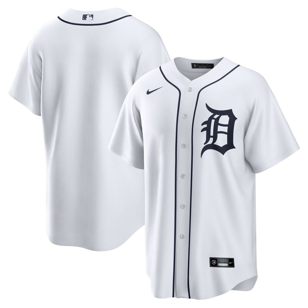 Detroit Tigers Nike Home Replica Team Jersey - White Official MLB Team Apparel Baseball Fan Gear