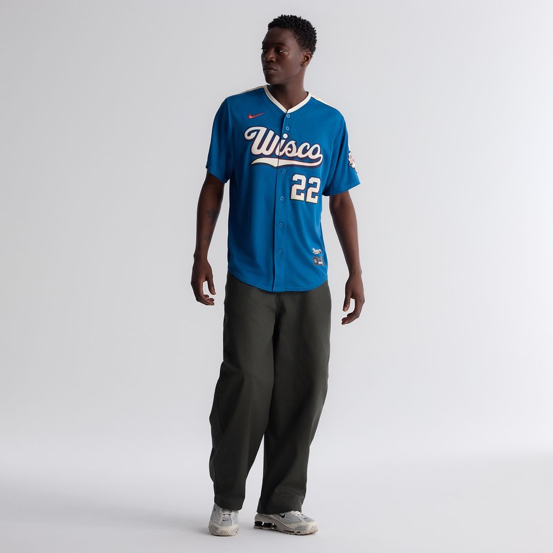 Christian Yelich Milwaukee Brewers Nike 2026 City Connect Stadium Jersey - Mineral Blue Official MLB Team Apparel Baseball Fan Gear