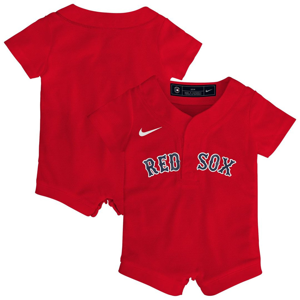 Boston Red Sox Nike Infant Alternate Replica Romper Jersey - Red Official MLB Team Apparel Baseball Fan Gear