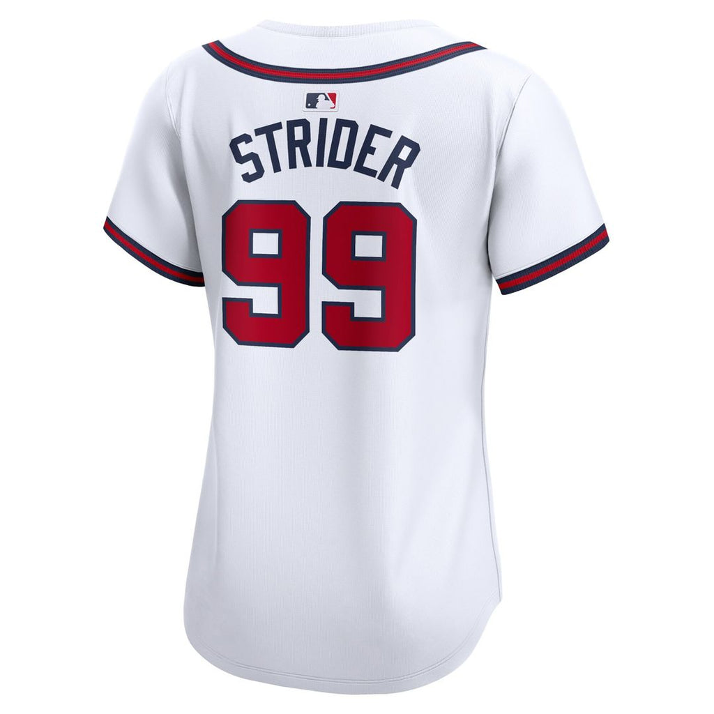 Spencer Strider Atlanta Braves Nike Women's Home Limited Player Jersey - White Official MLB Team Apparel Baseball Fan Gear