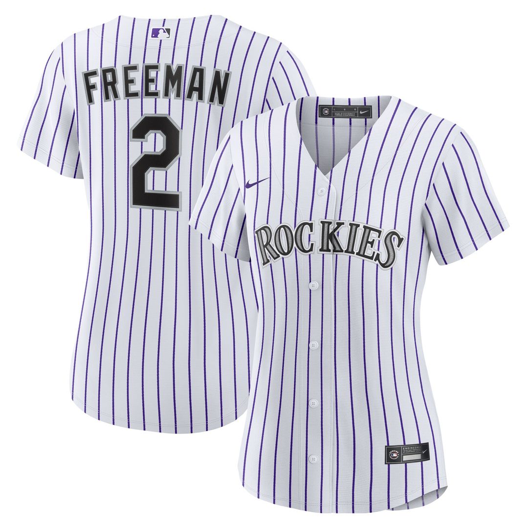 Tyler Freeman Colorado Rockies Nike Women's Home Replica Jersey - White Official MLB Team Apparel Baseball Fan Gear