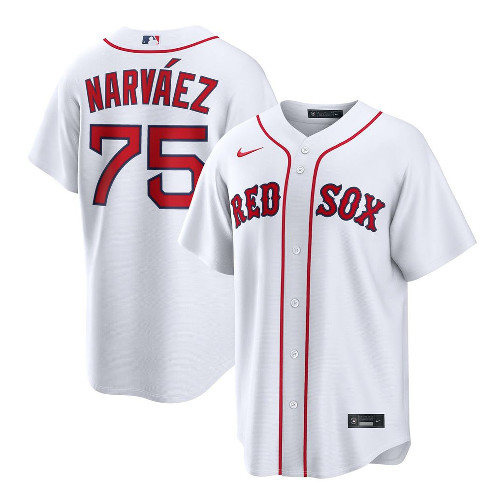 Carlos Narváez Boston Red Sox Nike Home Replica Jersey - White Official MLB Team Apparel Baseball Fan Gear