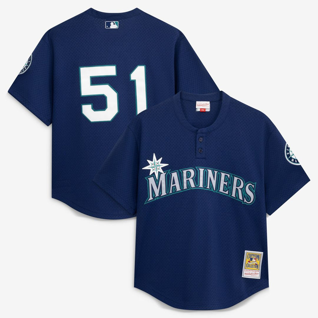 Ichiro Suzuki Seattle Mariners Mitchell & Ness Authentic Batting Practice Jersey - Navy Official MLB Team Apparel Baseball Fan Gear