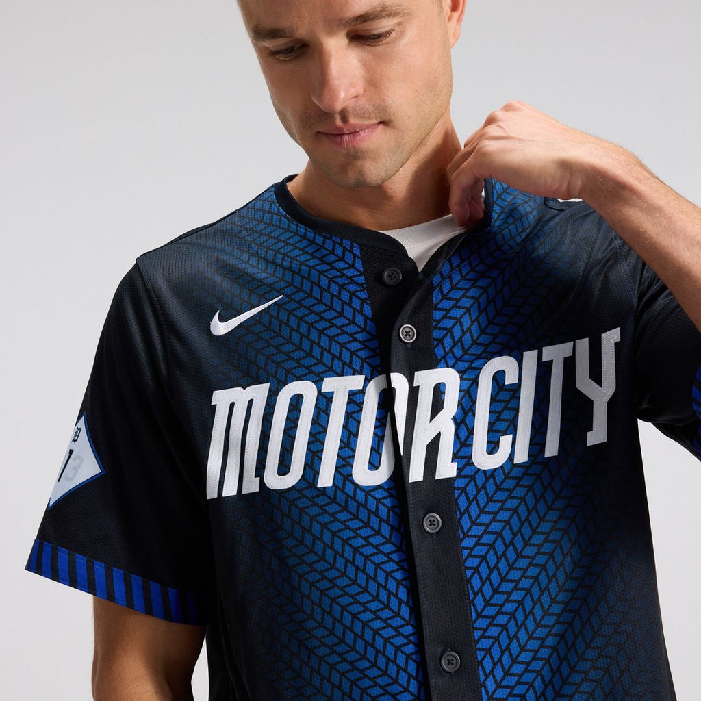 Detroit Tigers Nike City Connect Limited Jersey - Blue Official MLB Team Apparel Baseball Fan Gear