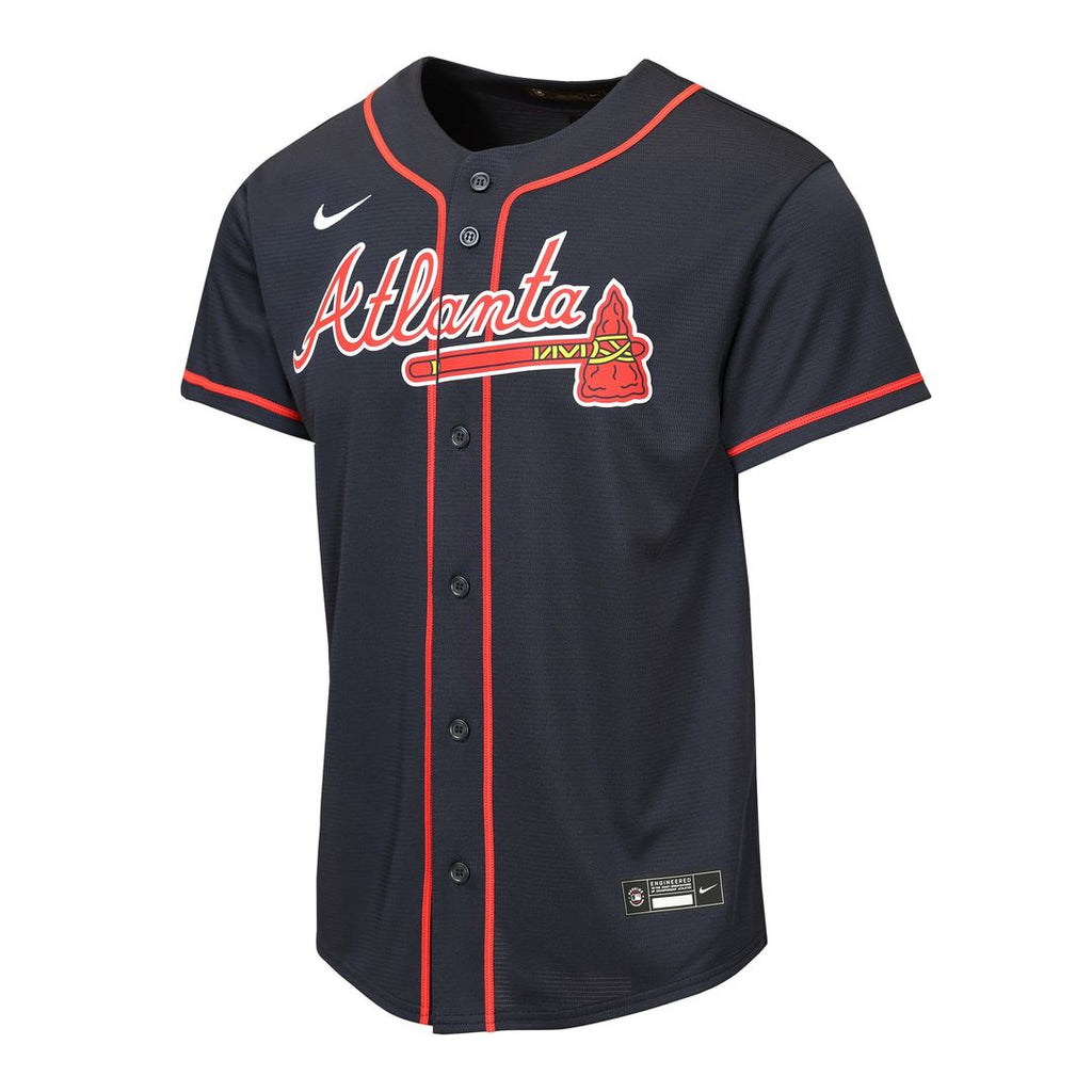 Ronald Acuña Jr. Atlanta Braves Nike Youth Road Replica Jersey - Gray Official MLB Team Apparel Baseball Fan Gear