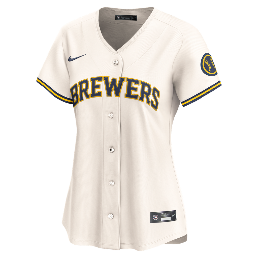 Milwaukee Brewers Nike Women's Home Limited Jersey - Cream Official MLB Team Apparel Baseball Fan Gear