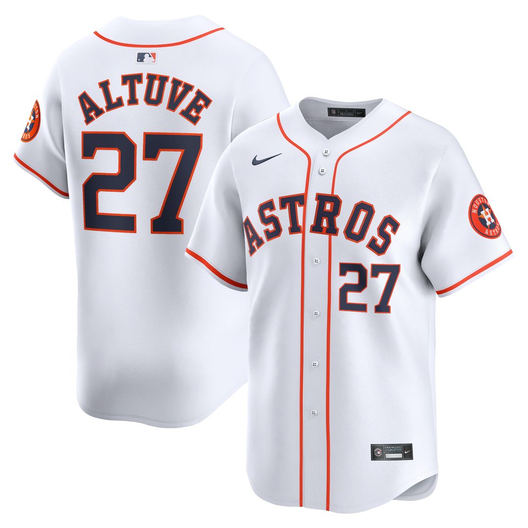 Jose Altuve Houston Astros Nike Home Limited Player Jersey - White Official MLB Team Apparel Baseball Fan Gear