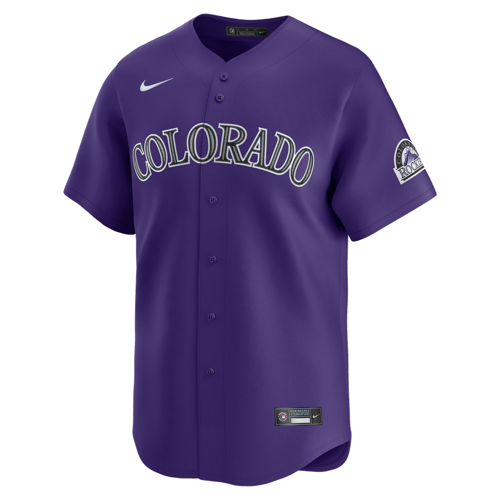 Colorado Rockies Nike Alternate Limited Jersey - Purple Official MLB Team Apparel Baseball Fan Gear