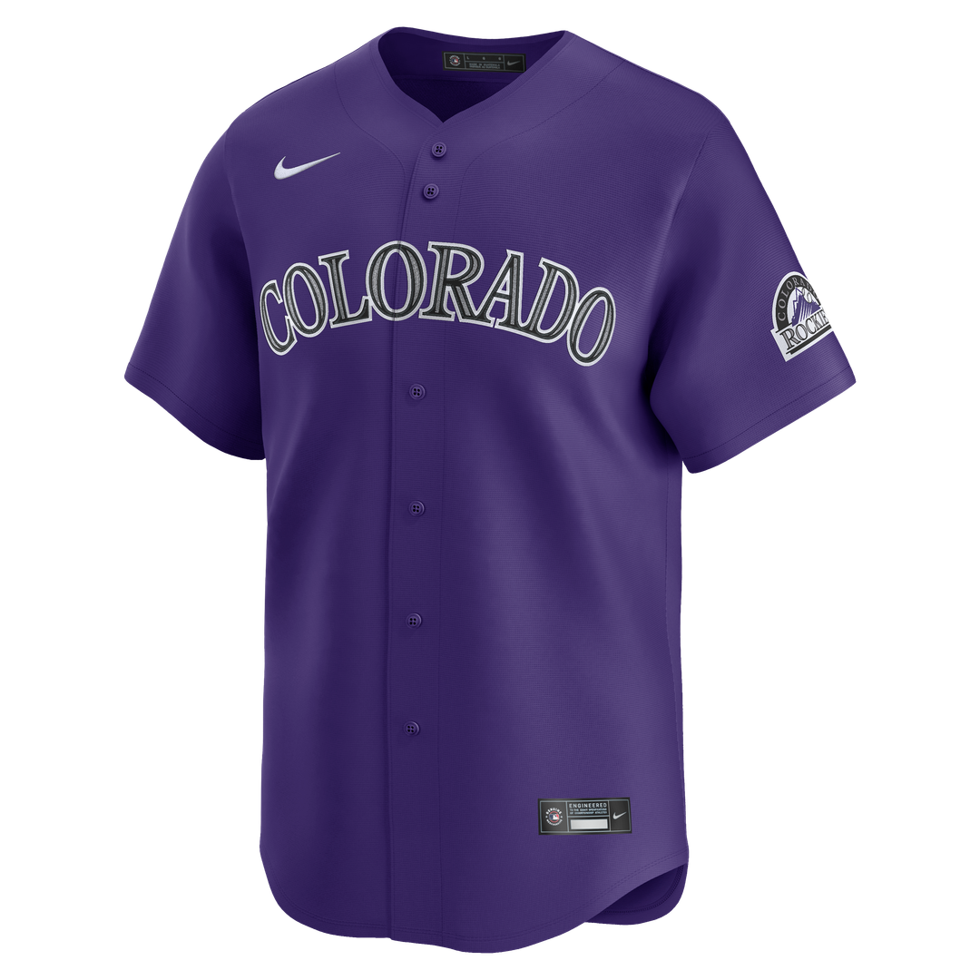 Colorado Rockies Nike Alternate Limited Jersey - Purple Official MLB Team Apparel Baseball Fan Gear
