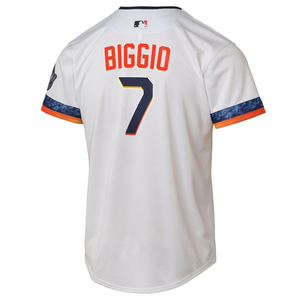Craig Biggio Houston Astros Nike Youth 2025 City Connect Limited Player Jersey - White Official MLB Team Apparel Baseball Fan Gear
