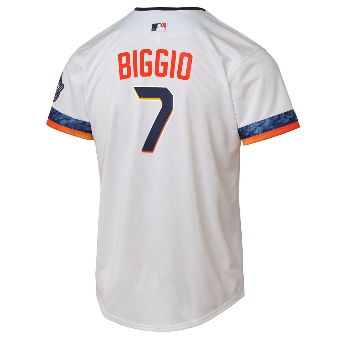 Craig Biggio Houston Astros Nike Youth 2025 City Connect Limited Player Jersey - White Official MLB Team Apparel Baseball Fan Gear