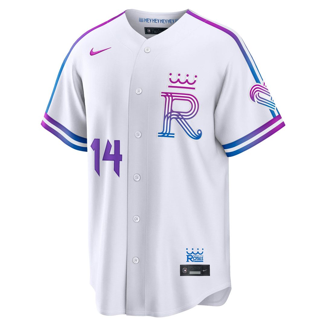 Jac Caglianone Kansas City Royals Nike 2026 City Connect Stadium Jersey - White Official MLB Team Apparel Baseball Fan Gear