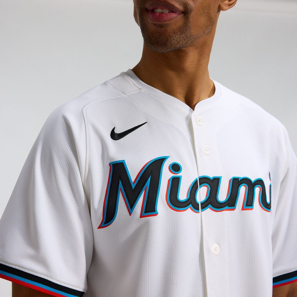 Miami Marlins Nike Home Limited Jersey - White Official MLB Team Apparel Baseball Fan Gear