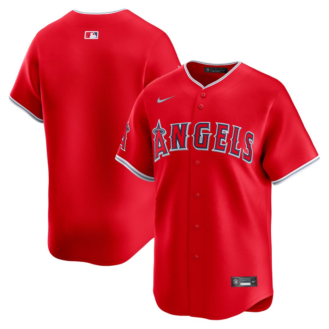 Los Angeles Angels Nike Alternate Limited Jersey - Red Official MLB Team Apparel Baseball Fan Gear