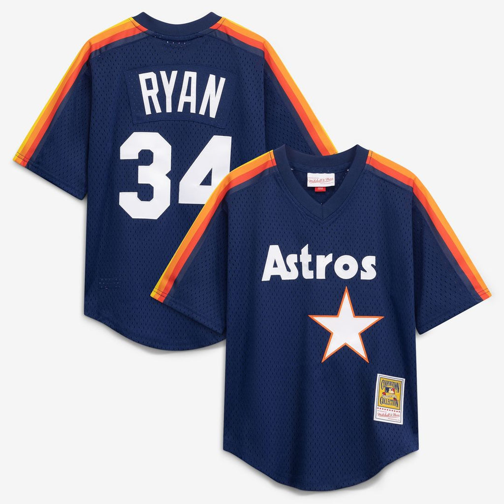 Nolan Ryan Houston Astros Mitchell & Ness Toddler Throwback Mesh Batting Practice Jersey - Navy Official MLB Team Apparel Baseball Fan Gear