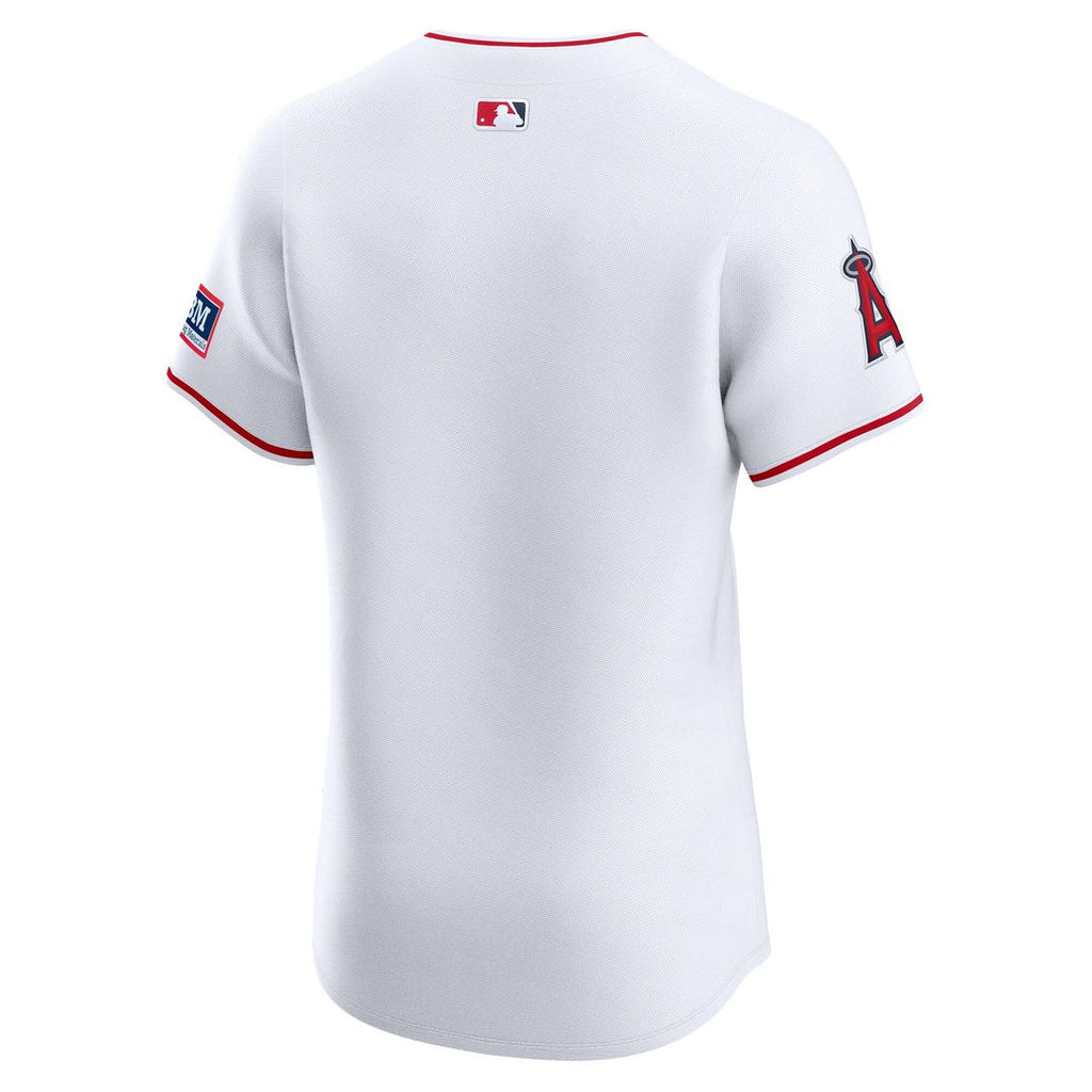 Los Angeles Angels Nike Home Elite Patch Jersey - White Official MLB Team Apparel Baseball Fan Gear