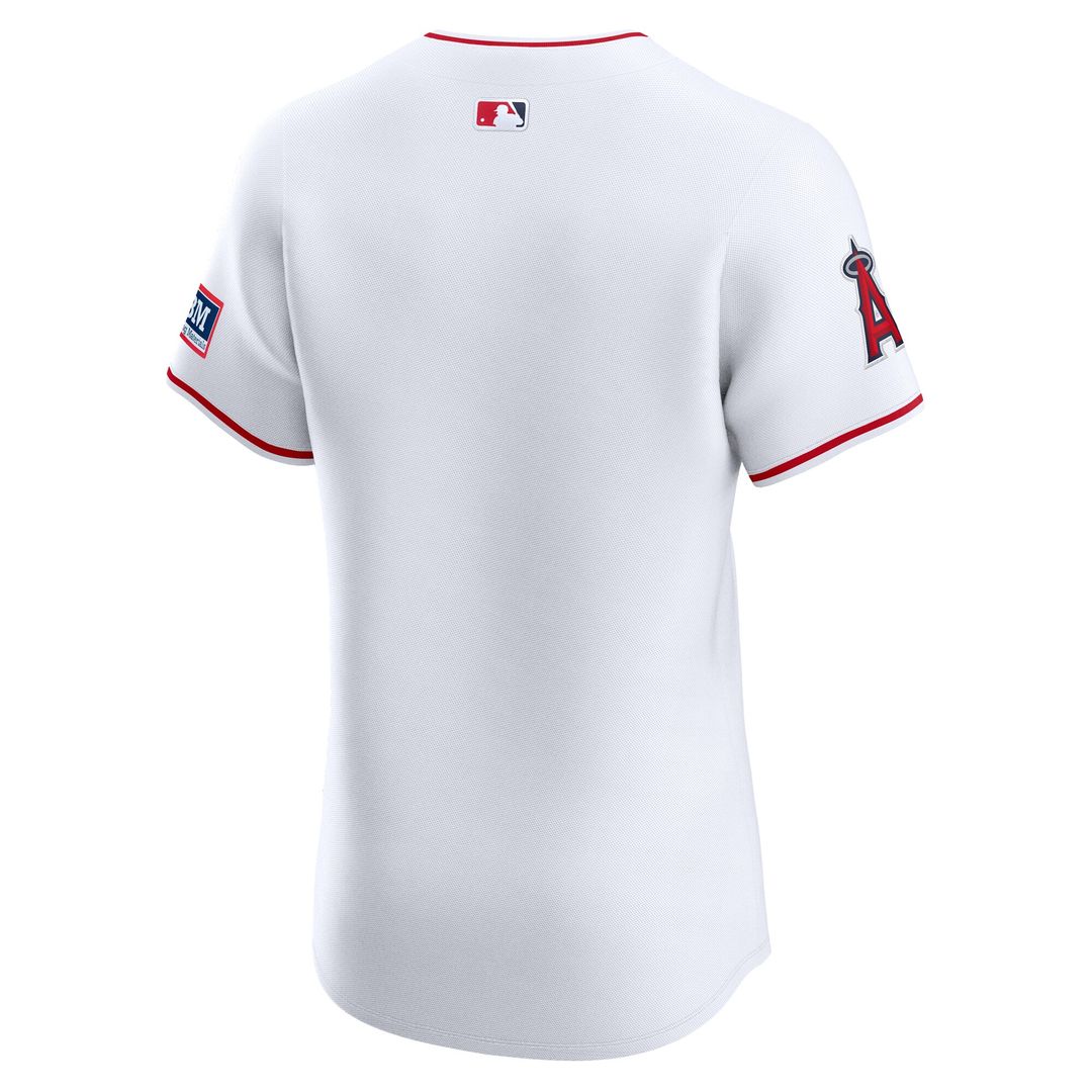 Los Angeles Angels Nike Home Elite Patch Jersey - White Official MLB Team Apparel Baseball Fan Gear