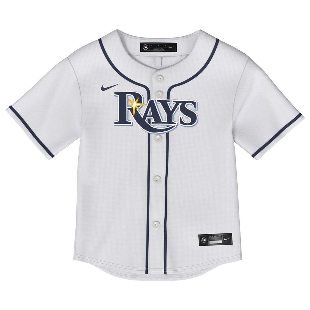 Tampa Bay Rays Toddler Home Replica Jersey - White Official MLB Team Apparel Baseball Fan Gear