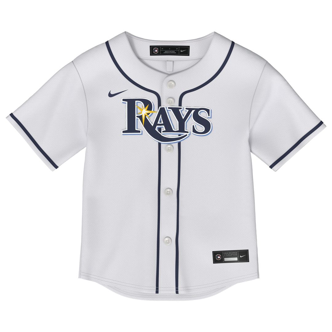 Tampa Bay Rays Toddler Home Replica Jersey - White Official MLB Team Apparel Baseball Fan Gear