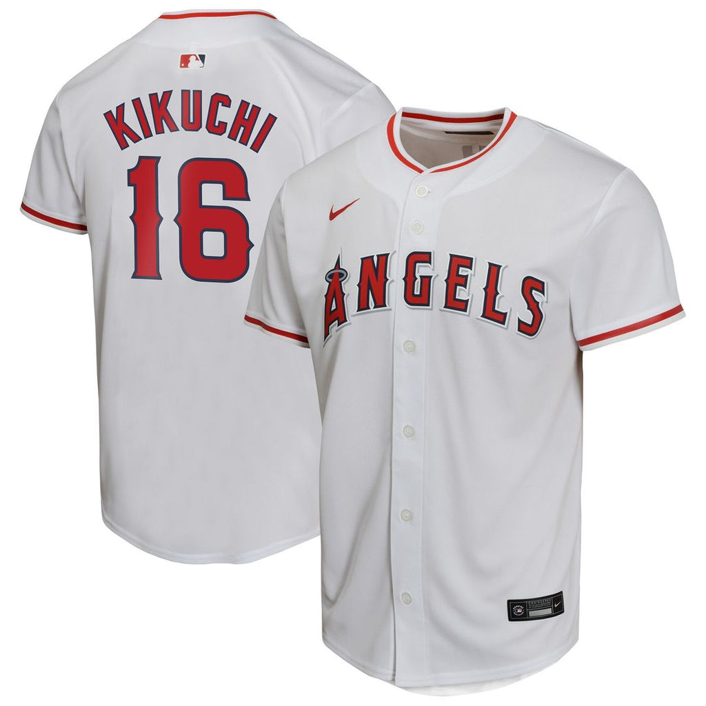 Yusei Kikuchi Los Angeles Angels Nike Youth Home Game Player Jersey - White Official MLB Team Apparel Baseball Fan Gear