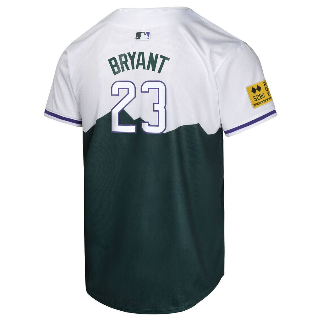 Kris Bryant Colorado Rockies Nike Youth City Connect Limited Player Jersey - Green Official MLB Team Apparel Baseball Fan Gear