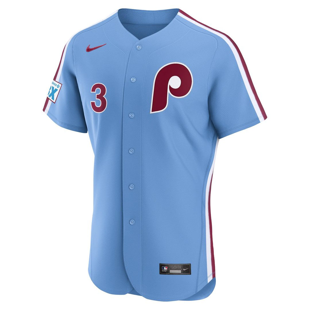 Bryce Harper Philadelphia Phillies Nike Home Authentic Sponsor Patch Jersey - White Official MLB Team Apparel Baseball Fan Gear