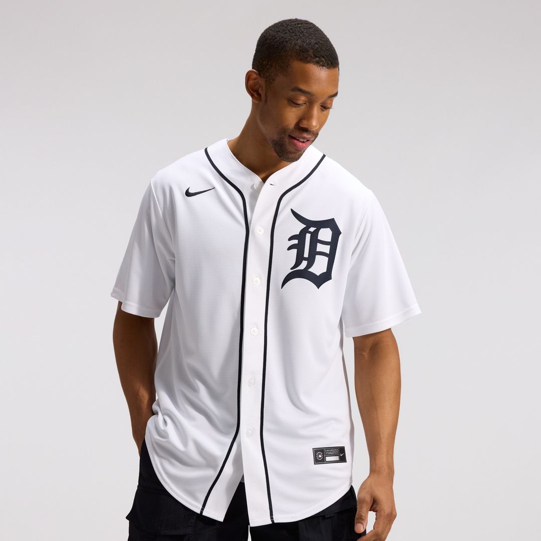 Detroit Tigers Nike Home Replica Jersey - White Official MLB Team Apparel Baseball Fan Gear