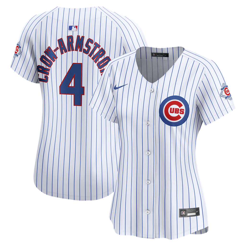 Pete Crow-Armstrong Chicago Cubs Nike Women's 150th Anniversary Limited Jersey - White Official MLB Team Apparel Baseball Fan Gear