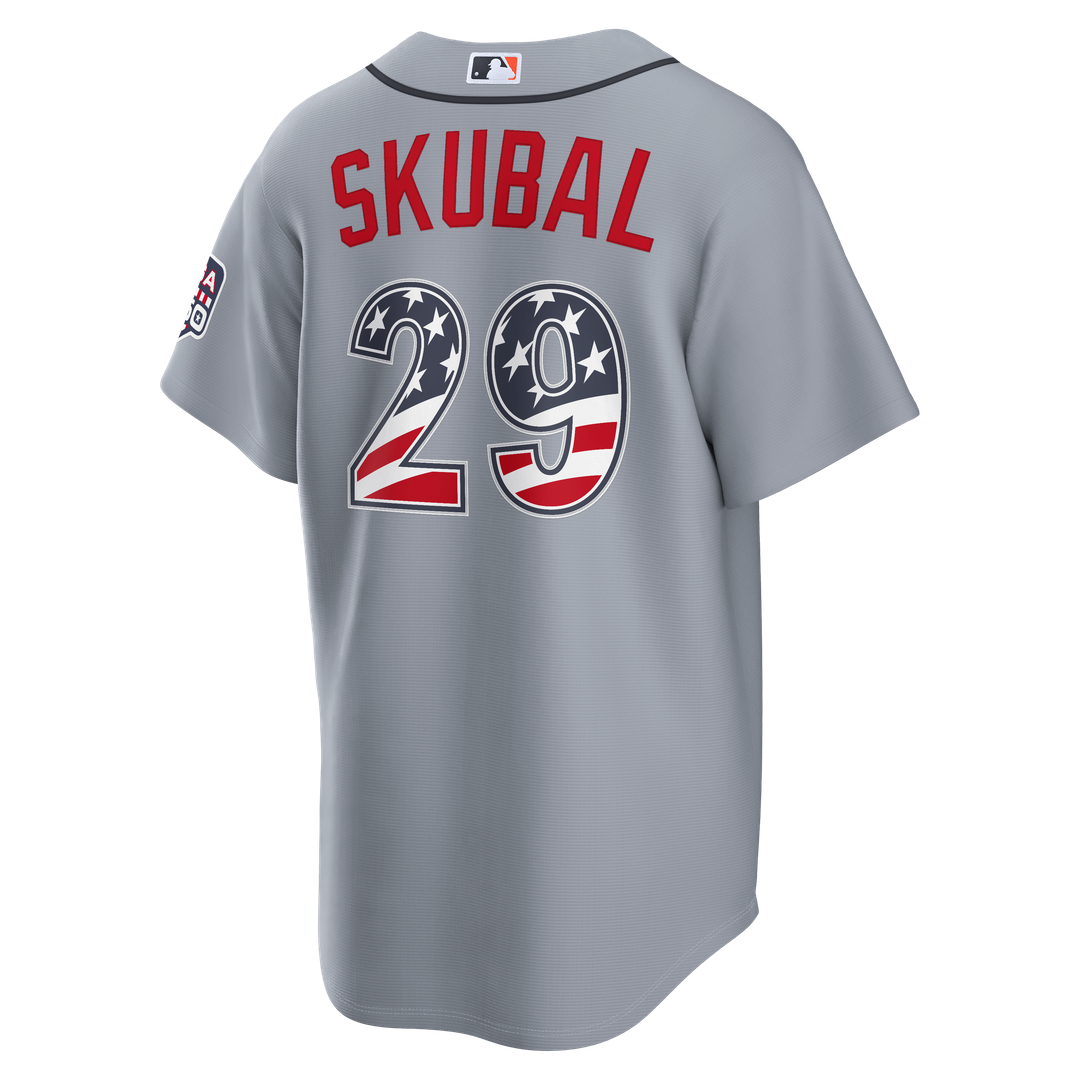 Tarik Skubal Detroit Tigers Nike USA 250 Fourth of July Road Stadium Jersey - Gray Official MLB Team Apparel Baseball Fan Gear