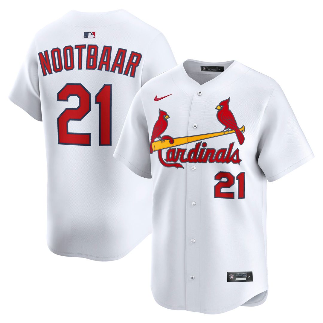 Lars Nootbaar St. Louis Cardinals Nike Home Limited Player Jersey - White Official MLB Team Apparel Baseball Fan Gear