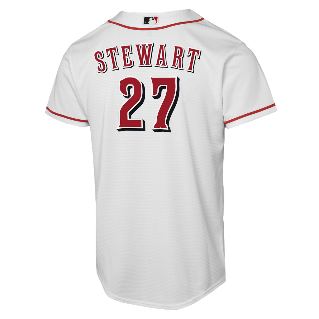 Sal Stewart Cincinnati Reds Nike Youth Home Replica Player Jersey - White Official MLB Team Apparel Baseball Fan Gear