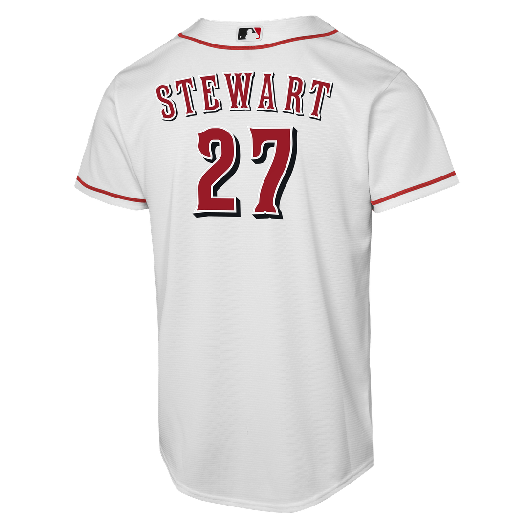 Sal Stewart Cincinnati Reds Nike Youth Home Replica Player Jersey - White Official MLB Team Apparel Baseball Fan Gear