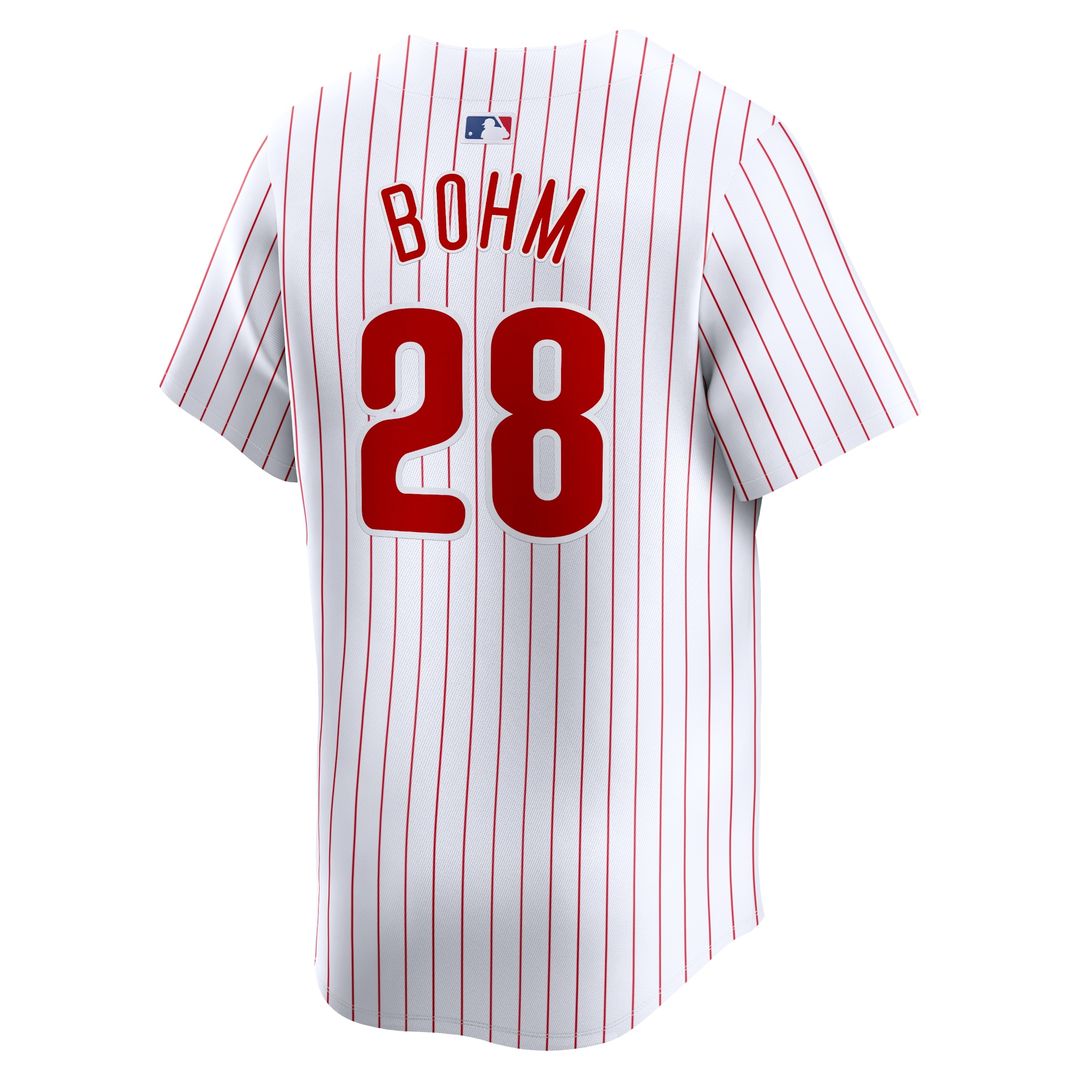 Alec Bohm Philadelphia Phillies Nike Home Limited Player Jersey - White Official MLB Team Apparel Baseball Fan Gear