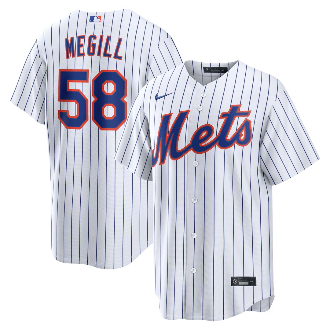 Tylor Megill New York Mets Nike Home Replica Jersey - White Official MLB Team Apparel Baseball Fan Gear